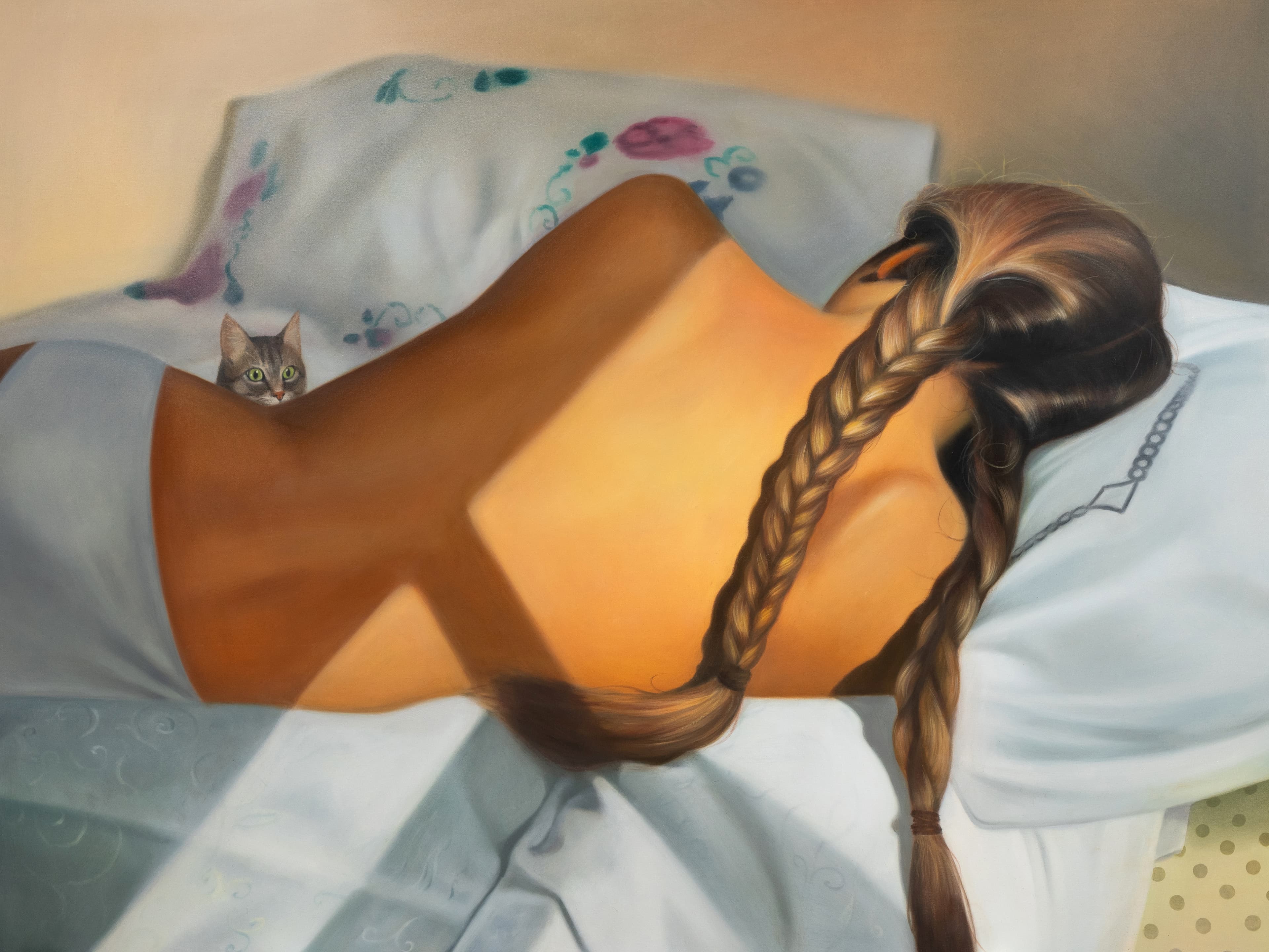 Eva and the Cat - Art Piece
